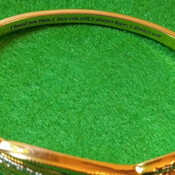 Danbury Mint 14 K Gold Plated "Forever" Bangle/Bracelet Cottagecore - Picture 2 of 7